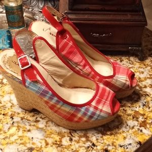😘❤ wedge peep toe heel 7.5
